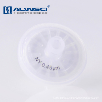 analysis gas chromatography 25mm 0.45mm nylon micron syringe filter